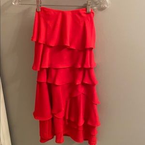 BCBG Maxazria ruffle strapless dress